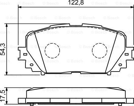 BOSCH 0 986 494 196 - Bromsbeläggssats, skivbroms xdelar.se