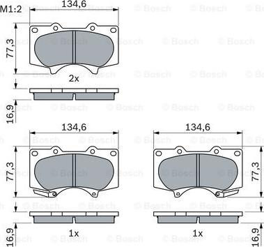 BOSCH 0 986 494 153 - Bromsbeläggssats, skivbroms xdelar.se