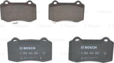 BOSCH 0 986 494 393 - Bromsbeläggssats, skivbroms xdelar.se