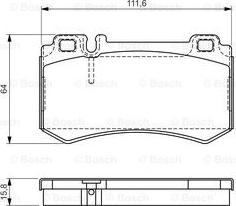 BOSCH 0 986 494 356 - Bromsbeläggssats, skivbroms xdelar.se