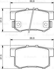 BOSCH 0 986 494 358 - Bromsbeläggssats, skivbroms xdelar.se