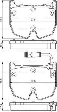 BOSCH 0 986 494 364 - Bromsbeläggssats, skivbroms xdelar.se