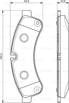 BOSCH 0 986 494 335 - Bromsbeläggssats, skivbroms xdelar.se