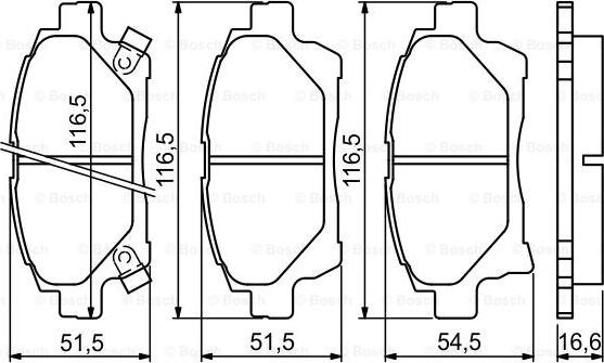 BOSCH 0 986 494 333 - Bromsbeläggssats, skivbroms xdelar.se