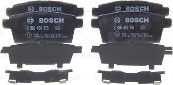 BOSCH 0 986 494 376 - Bromsbeläggssats, skivbroms xdelar.se