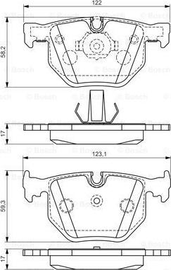 BOSCH 0 986 494 286 - Bromsbeläggssats, skivbroms xdelar.se