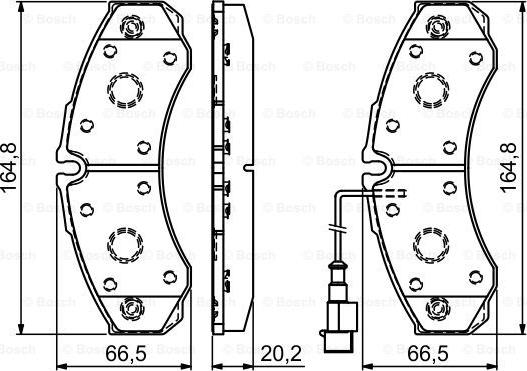 BOSCH 0 986 494 239 - Bromsbeläggssats, skivbroms xdelar.se