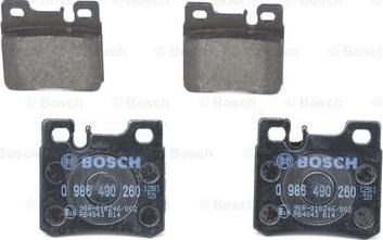 BOSCH 0 986 490 260 - Bromsbeläggssats, skivbroms xdelar.se