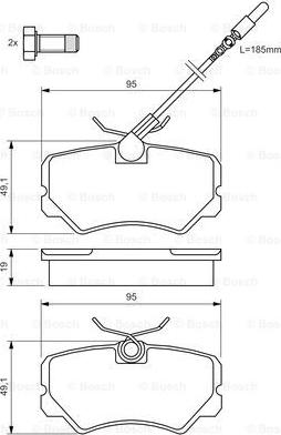 BOSCH 0 986 492 090 - Bromsbeläggssats, skivbroms xdelar.se