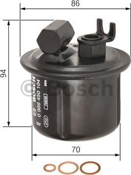 BOSCH 0 986 450 104 - Bränslefilter xdelar.se