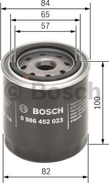 BOSCH 0 986 452 023 - Oljefilter xdelar.se