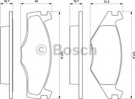 BOSCH 0 986 465 961 - Bromsbeläggssats, skivbroms xdelar.se