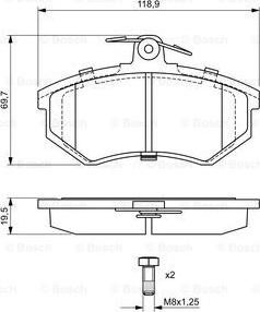 BOSCH 0 986 466 700 - Bromsbeläggssats, skivbroms xdelar.se