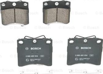 BOSCH 0 986 460 954 - Bromsbeläggssats, skivbroms xdelar.se