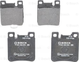 BOSCH 0 986 460 965 - Bromsbeläggssats, skivbroms xdelar.se