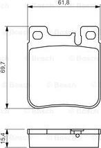 BOSCH 0 986 460 965 - Bromsbeläggssats, skivbroms xdelar.se