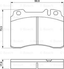 BOSCH 0 986 460 966 - Bromsbeläggssats, skivbroms xdelar.se