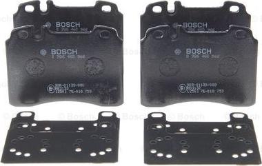 BOSCH 0 986 460 966 - Bromsbeläggssats, skivbroms xdelar.se