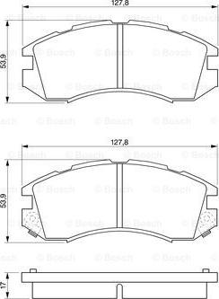 BOSCH 0 986 460 984 - Bromsbeläggssats, skivbroms xdelar.se