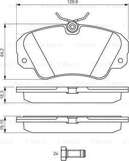 BOSCH 0 986 460 939 - Bromsbeläggssats, skivbroms xdelar.se