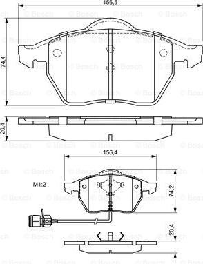 BOSCH 0 986 460 937 - Bromsbeläggssats, skivbroms xdelar.se