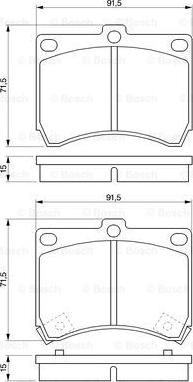 BOSCH 0 986 460 974 - Bromsbeläggssats, skivbroms xdelar.se