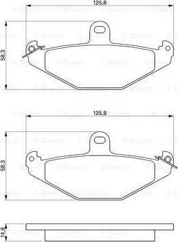 BOSCH 0 986 461 148 - Bromsbeläggssats, skivbroms xdelar.se