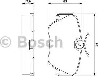 BOSCH 0 986 468 902 - Bromsbeläggssats, skivbroms xdelar.se