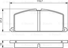 BOSCH 0 986 468 701 - Bromsbeläggssats, skivbroms xdelar.se