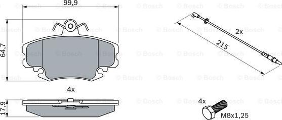 BOSCH 0 986 467 720 - Bromsbeläggssats, skivbroms xdelar.se