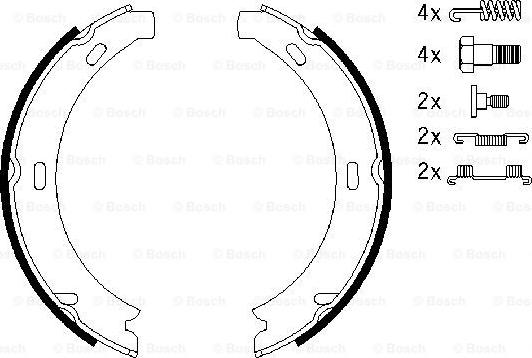 BOSCH 0 986 487 584 - Bromsbackar, sats, parkeringsbroms xdelar.se