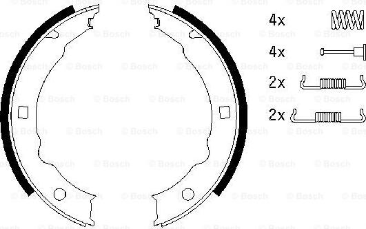 BOSCH 0 986 487 579 - Bromsbackar, sats, parkeringsbroms xdelar.se