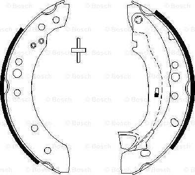 BOSCH 0 986 487 664 - Bromsbackar, sats xdelar.se