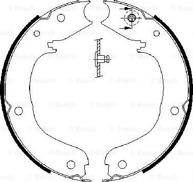 BOSCH 0 986 487 710 - Bromsbackar, sats, parkeringsbroms xdelar.se