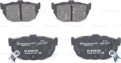 BOSCH 0 986 424 418 - Bromsbeläggssats, skivbroms xdelar.se