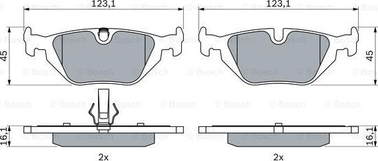 BOSCH 0 986 424 484 - Bromsbeläggssats, skivbroms xdelar.se