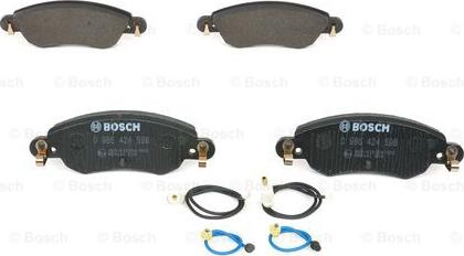 BOSCH 0 986 424 598 - Bromsbeläggssats, skivbroms xdelar.se