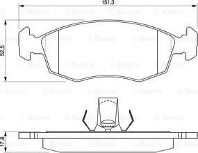 BOSCH 0 986 424 554 - Bromsbeläggssats, skivbroms xdelar.se