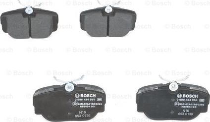 BOSCH 0 986 424 564 - Bromsbeläggssats, skivbroms xdelar.se