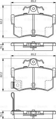 BOSCH 0 986 424 568 - Bromsbeläggssats, skivbroms xdelar.se