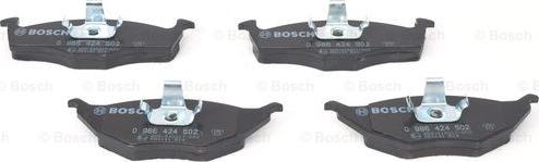 BOSCH 0 986 424 502 - Bromsbeläggssats, skivbroms xdelar.se