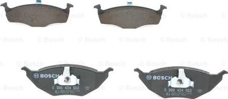 BOSCH 0 986 424 502 - Bromsbeläggssats, skivbroms xdelar.se