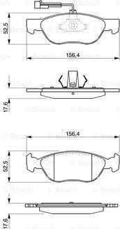 BOSCH 0 986 424 510 - Bromsbeläggssats, skivbroms xdelar.se