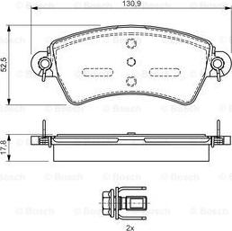 BOSCH 0 986 424 529 - Bromsbeläggssats, skivbroms xdelar.se