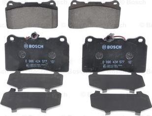 BOSCH 0 986 424 577 - Bromsbeläggssats, skivbroms xdelar.se