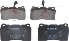 BOSCH 0 986 424 577 - Bromsbeläggssats, skivbroms xdelar.se