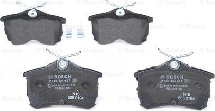 BOSCH 0 986 424 661 - Bromsbeläggssats, skivbroms xdelar.se