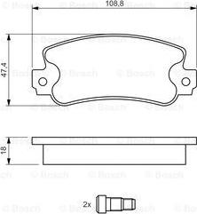 BOSCH 0 986 424 098 - Bromsbeläggssats, skivbroms xdelar.se