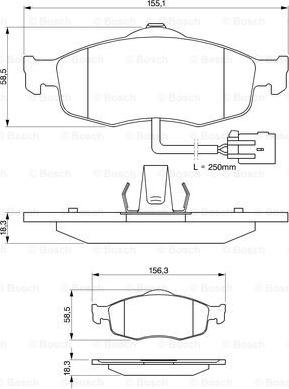 BOSCH 0 986 424 359 - Bromsbeläggssats, skivbroms xdelar.se