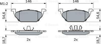 BOSCH 0 986 424 364 - Bromsbeläggssats, skivbroms xdelar.se